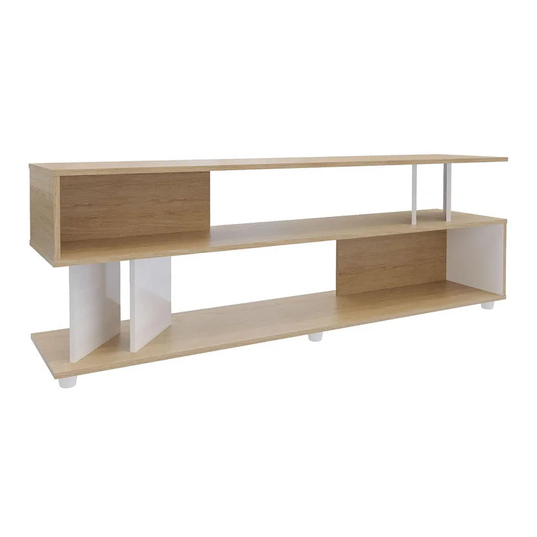 Mesa Tv Zag 52.8x160x36.8cm Rovere Blanco 1