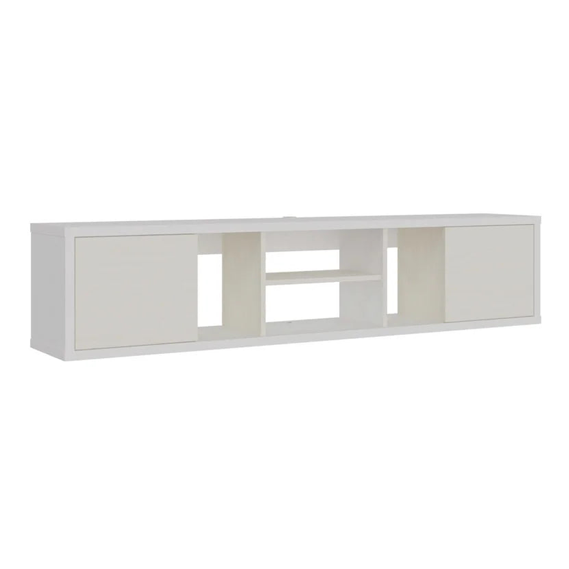 Mesa TV Flotante Ambar 35x160x30cm Blanco Niebla 1