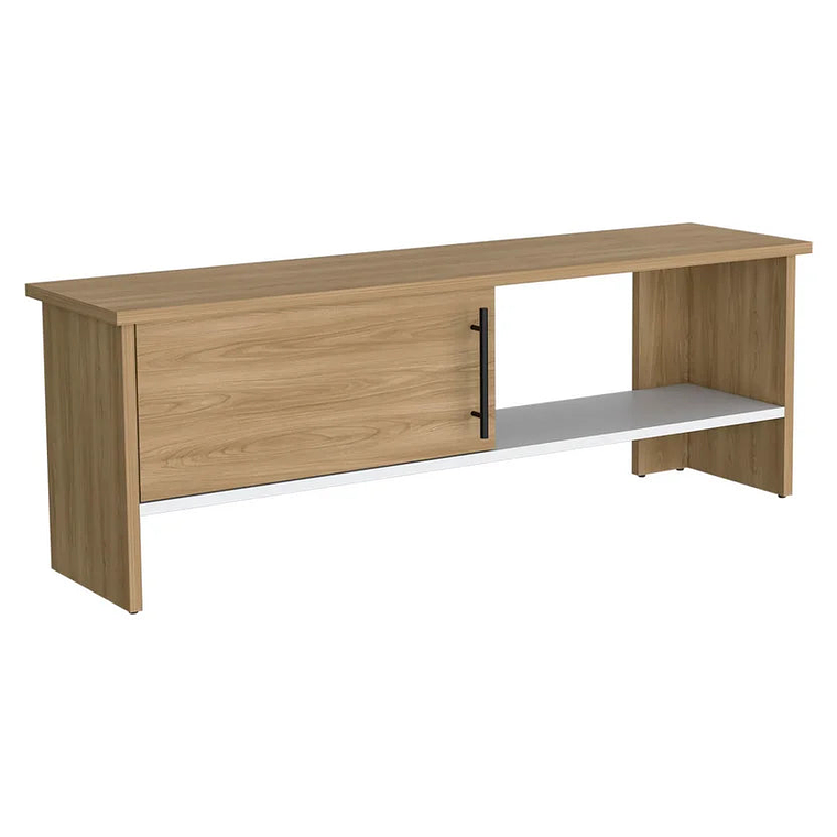 Mesa Tv Navia con Puerta Natural+blanco 42.1x120.3x31.1 cm 2