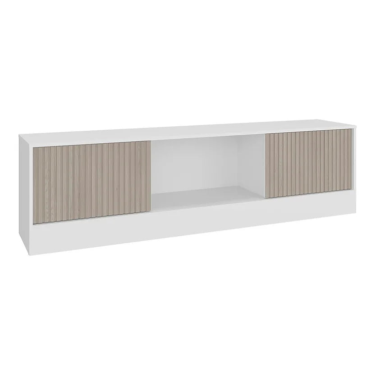 Mesa Tv Hopeland 75 Blanco+Natural 50x180x37 cm 4