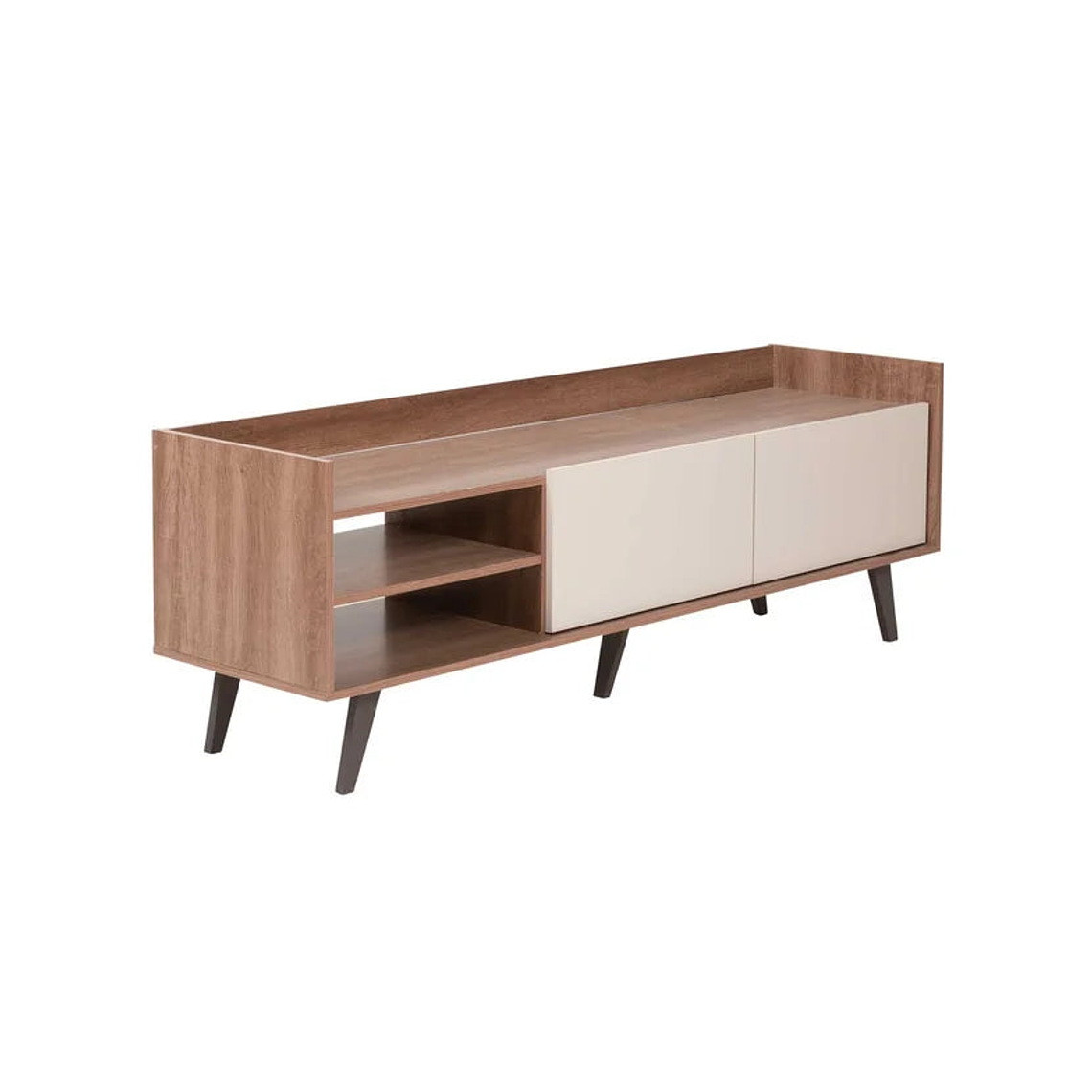 Mesa TV 2 Puertas Ipanema Beige/Nogal Rustico 1