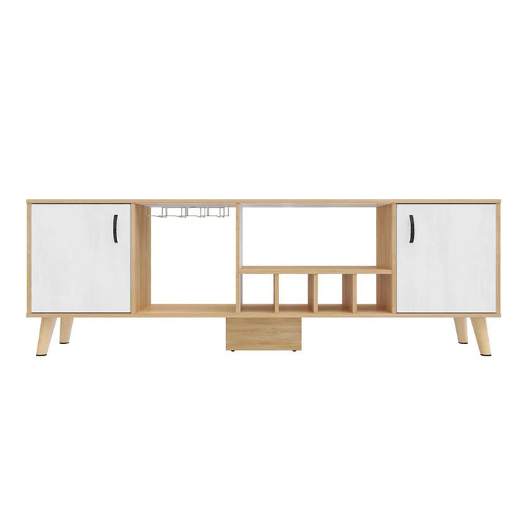 Mesa Tv Fara 60x180x40cm Fresno Eu Blanco 3