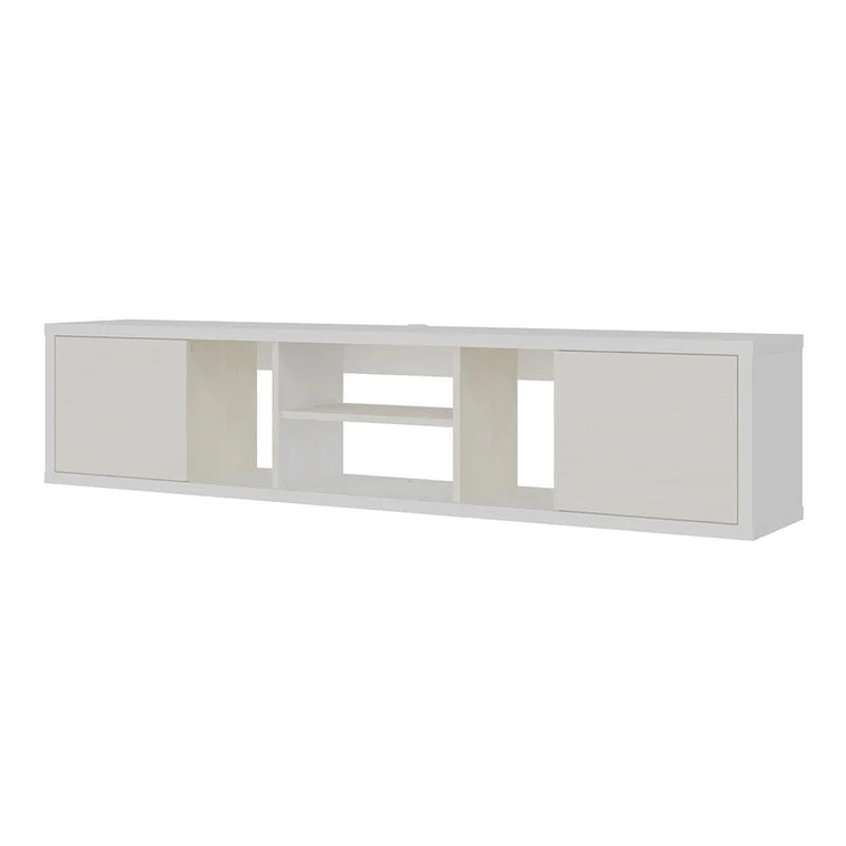 Mesa TV Flotante Ambar 35x160x30cm Blanco Niebla 4