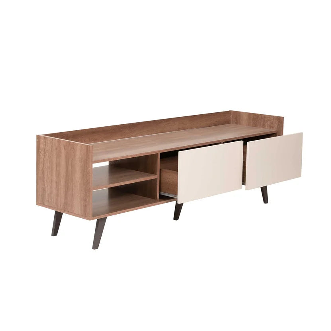 Mesa TV 2 Puertas Ipanema Beige/Nogal Rustico 2