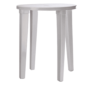 Mesa Redonda Plástica Blanco 71x60x71 Cm