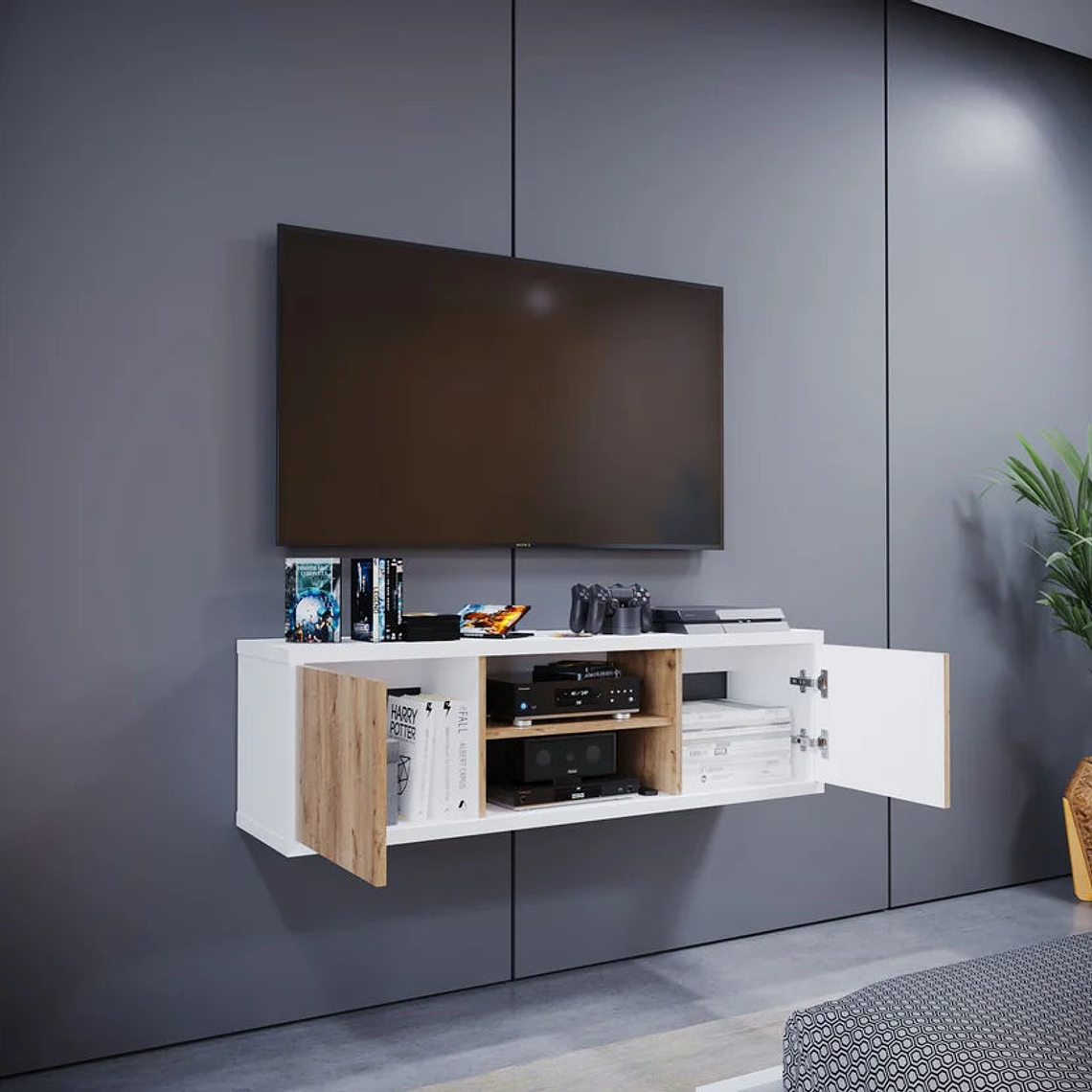 Mesa Tv Flotante Dalia 35X120X30Cm Duna 2