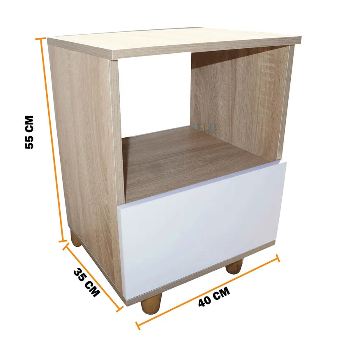 Mesa de Noche Estilo Europeo 40X47X35 Cm 2
