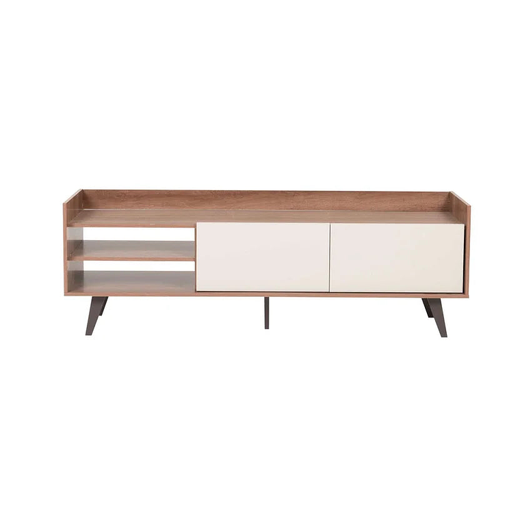 Mesa TV 2 Puertas Ipanema Beige/Nogal Rustico 3