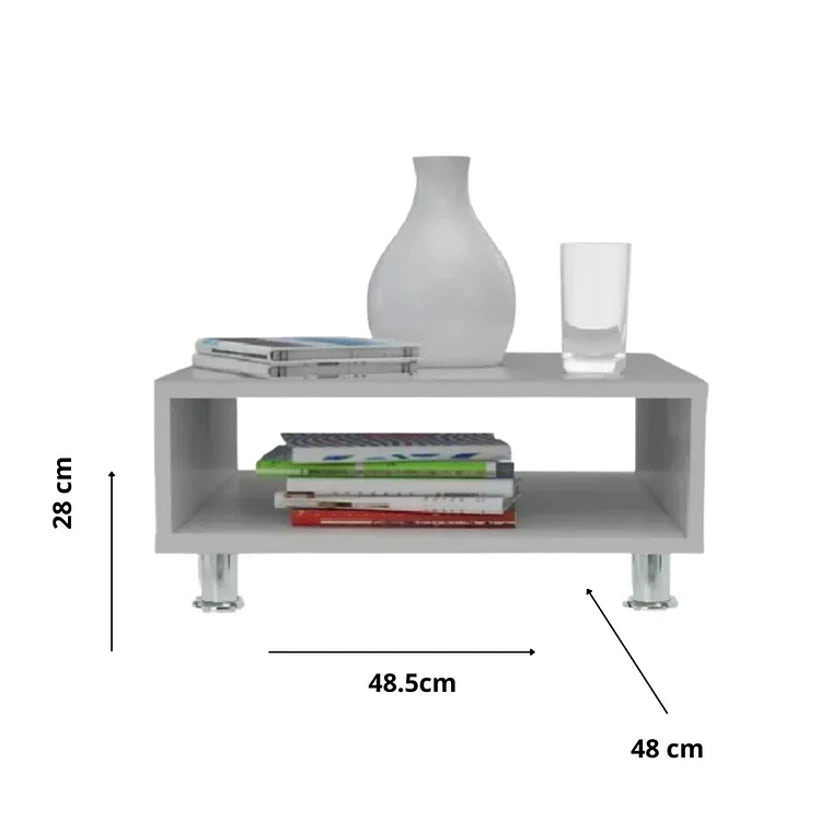 Mesa de Centro 48X48X28Cm Blanco 1