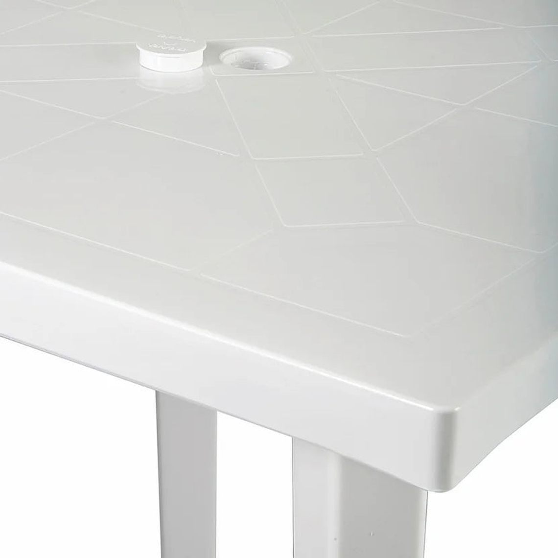 Mesa Cuadrada Plástica Blanco 75x75 Cm 3