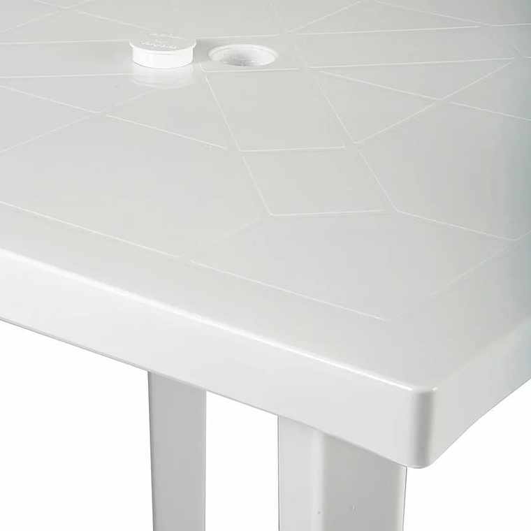 Mesa Cuadrada Plástica Blanco 75x75 Cm 3
