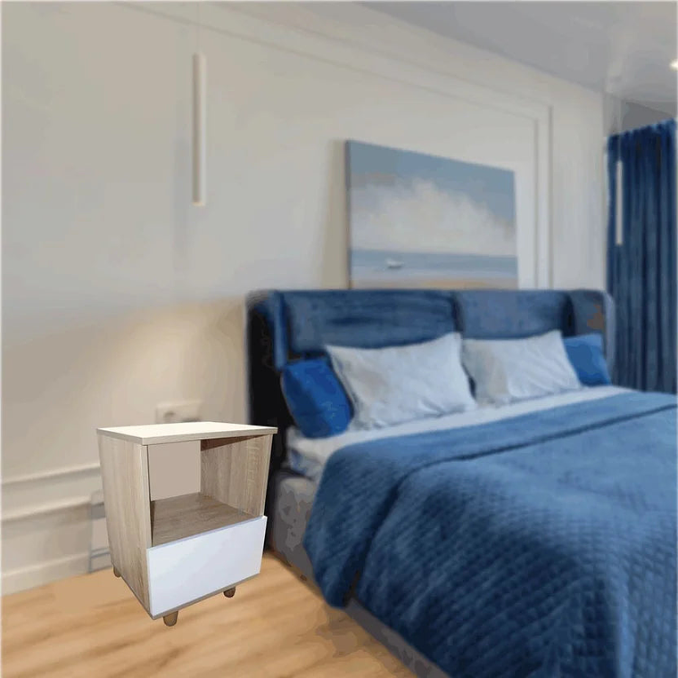 Mesa de Noche Estilo Europeo 40X47X35 Cm 4