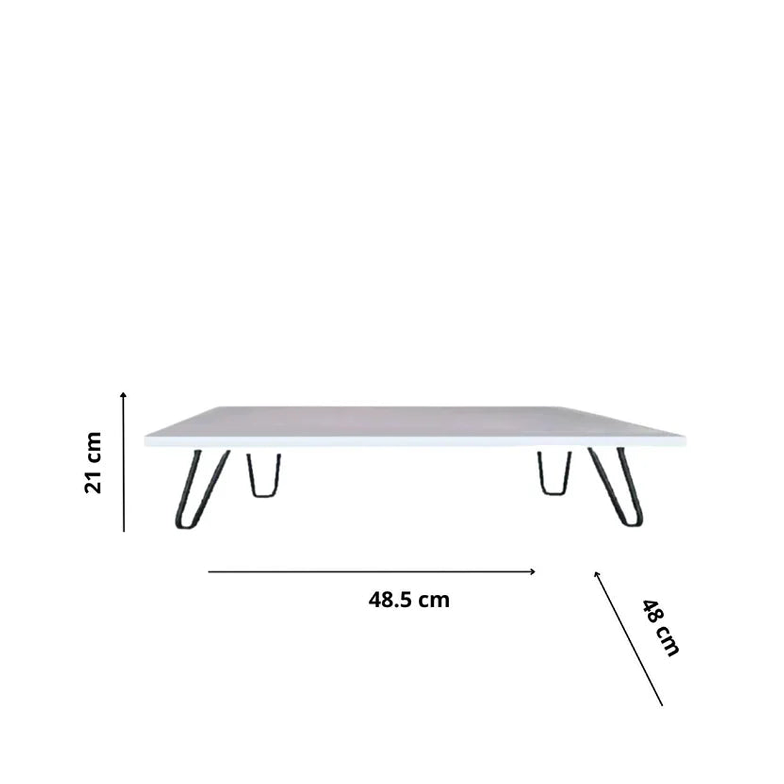 Mesa de Centro 48X48X21Cm Blanco 3