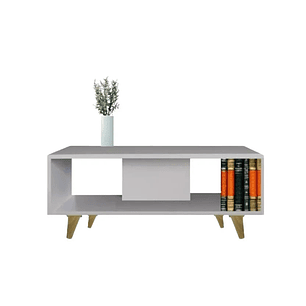 Mesa de Centro 85X35X30Cm Blanco