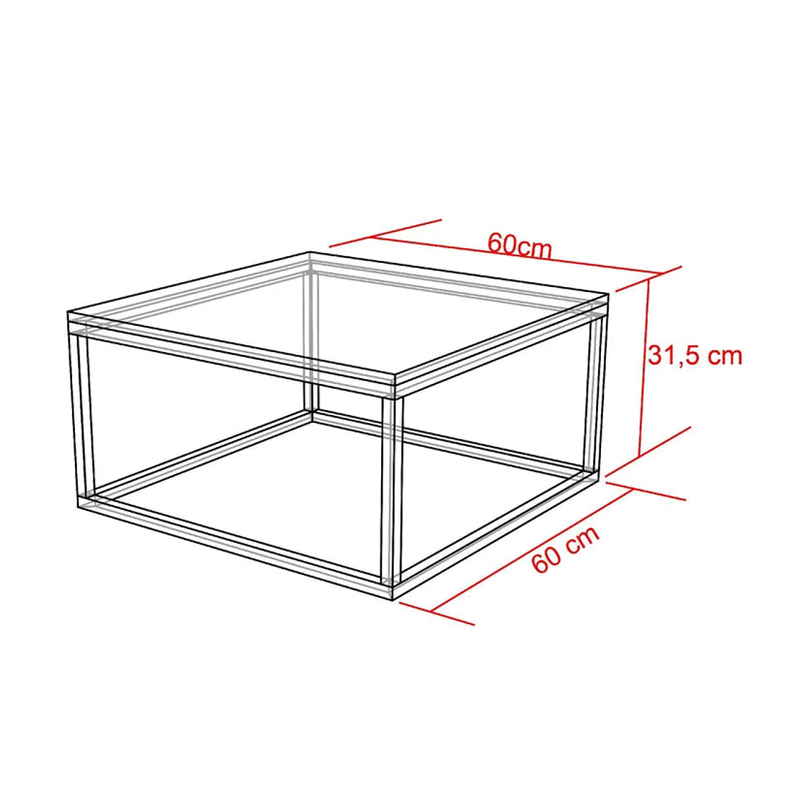 Mesa Centro Kiel Blanco 60X60X31.5 Cm 3
