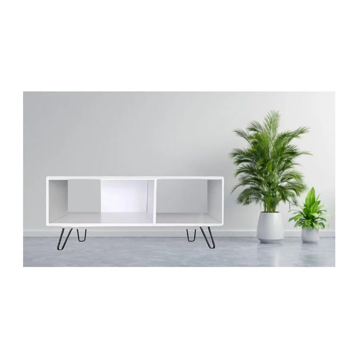 Mesa de Centro 85X30X45Cm Blanco 2
