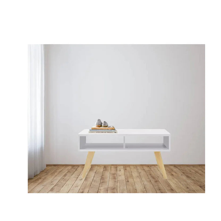 Mesa de Centro 85X30X53Cm Blanco 2