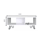 Mesa de Centro 85X30X45Cm Blanco - Miniatura 3