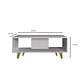 Mesa de Centro 85X35X30Cm Blanco - Miniatura 3