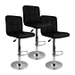 Set X3 Silla Acolchada Tipo Bar Negro - Miniatura 5