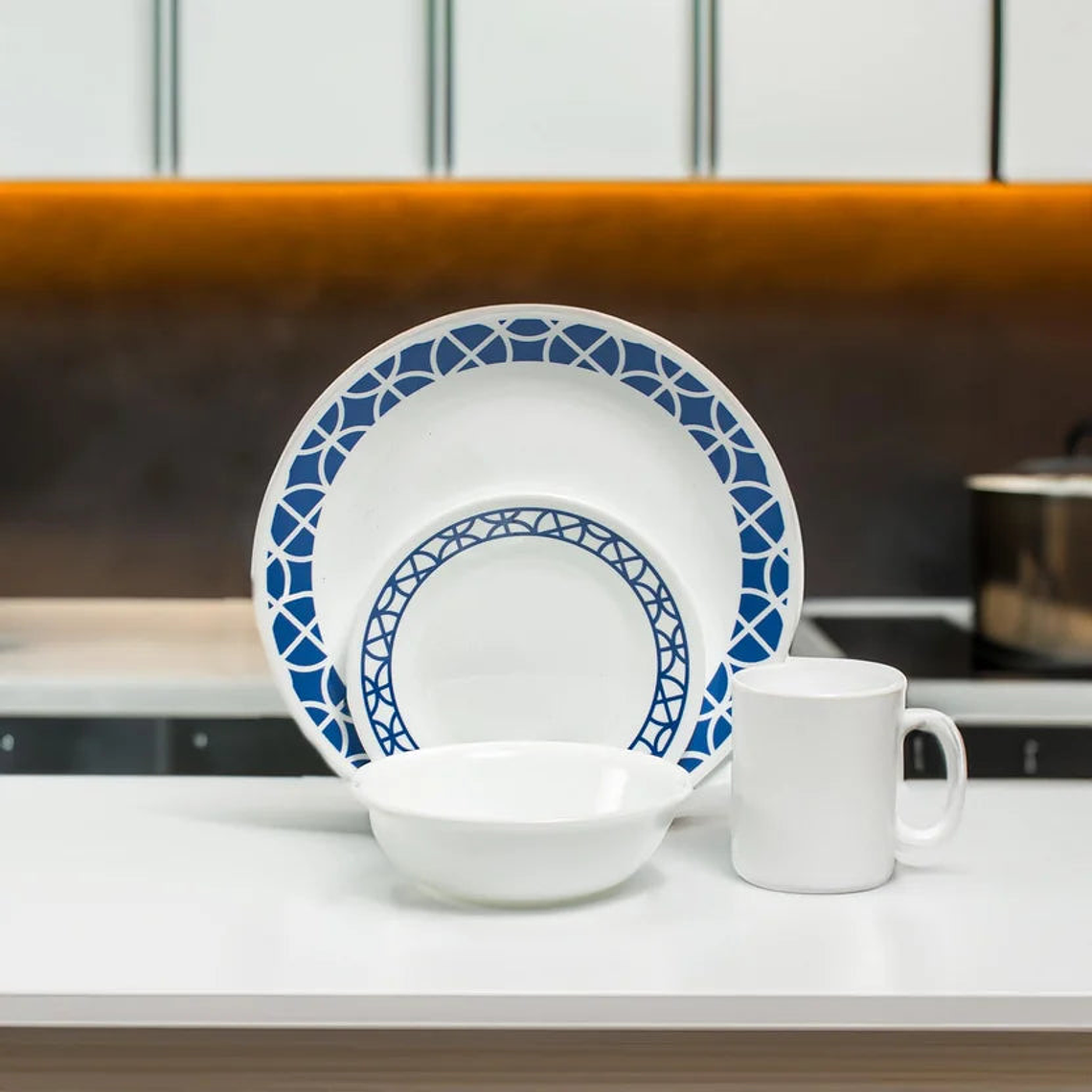 Vajilla Corelle Vitrellevajilla 16 Piezas Cobalt Circles 1