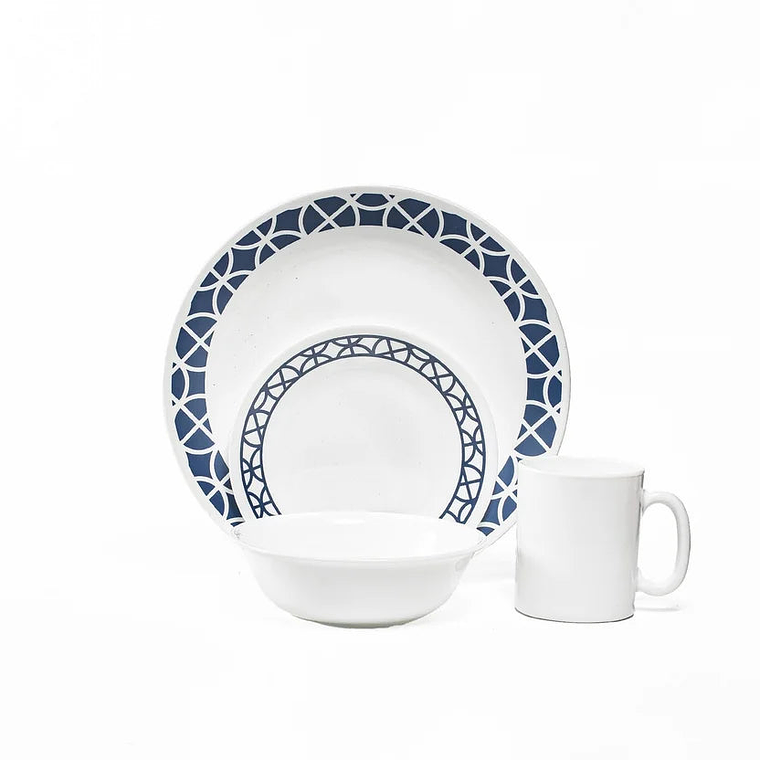 Vajilla Corelle Vitrellevajilla 16 Piezas Cobalt Circles 3