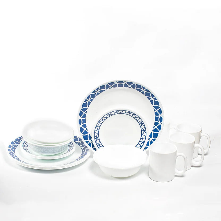 Vajilla Corelle Vitrellevajilla 16 Piezas Cobalt Circles 4