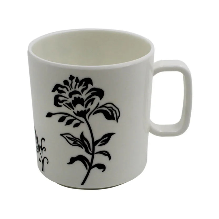 Vajilla Melamina Primavera Blanca Flores Cuadrada 16 Piezas 4 Puestos 5