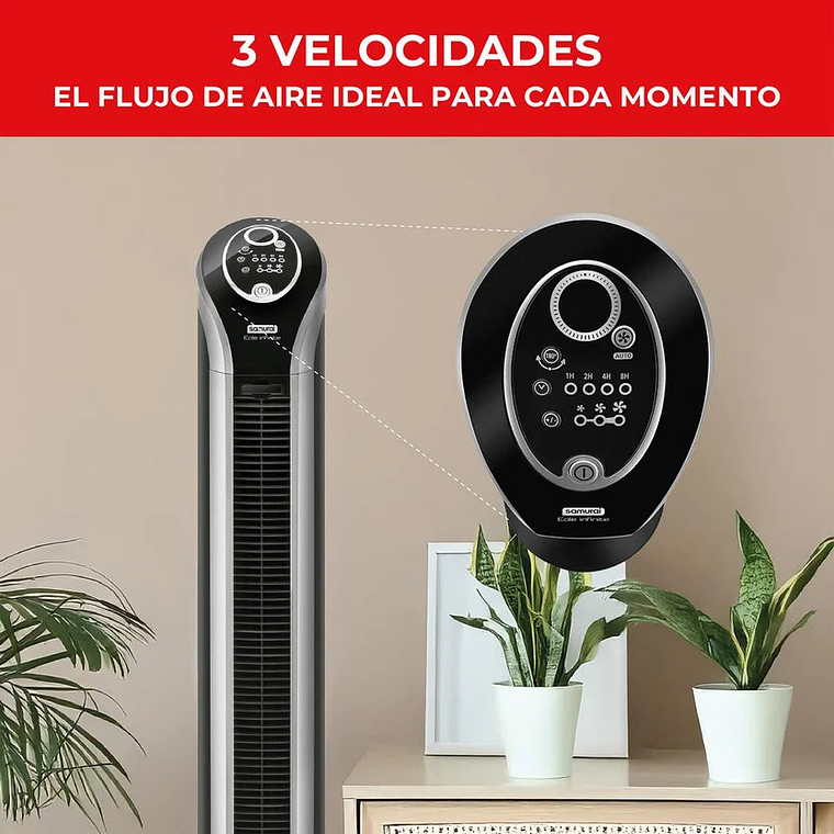 Ventilador de Torre SAMURAI Eole Negro 3