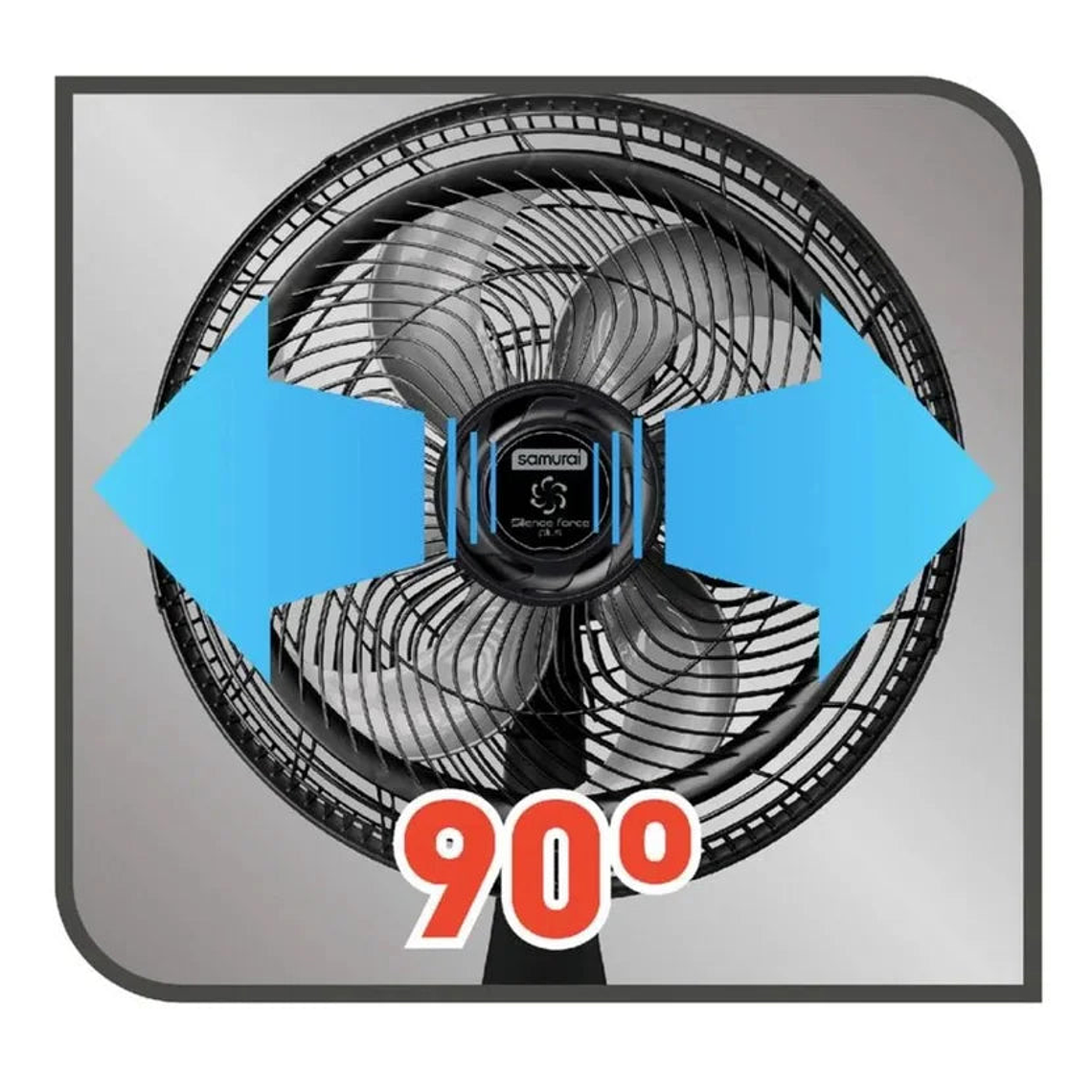 Ventilador Samurai Silence Force Plus 2 En 1 Negro 1