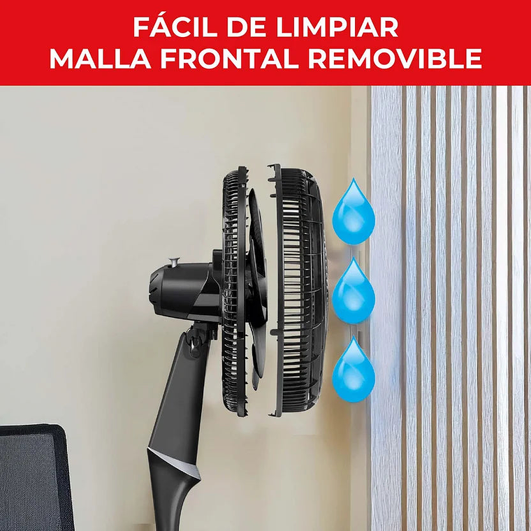 Ventilador Samurai Ultra Silence Force 2 en 1, 4 Velocidades, Control Remoto, Negro 3