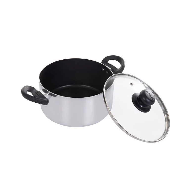 Bateria de Cocina 7 Piezas Aluminio Tapa Vidrio 5