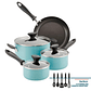 Juego de Ollas de 12 Piezas con Antiadherente Farberware Realiance Azul Aqua - Miniatura 2