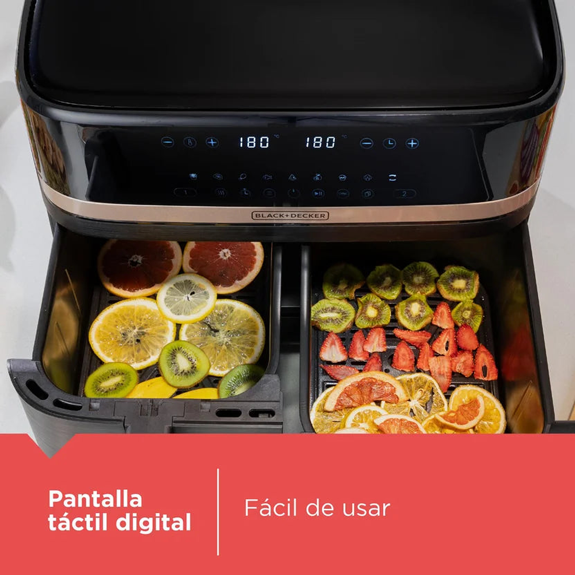 Freidora de aire BLACK+DECKER Purifry 9L doble cesta AFBD92-1BDLA 6