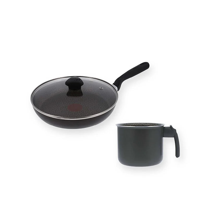 Sartén 24 cm Tapa Vidrio + Jarro 15 cm Tapa Easy Cook Imusa 5