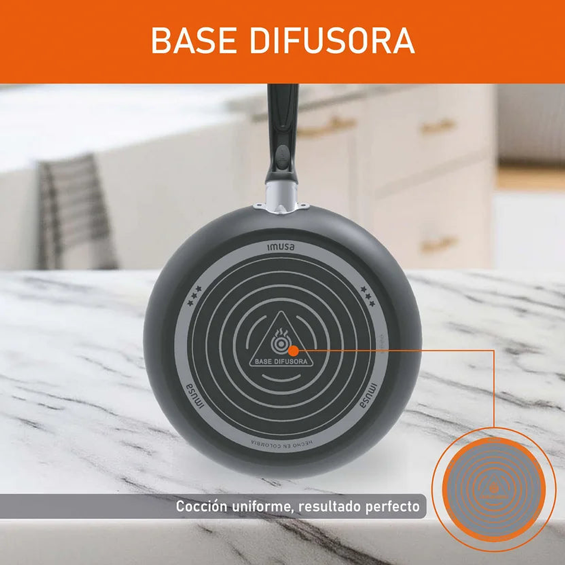 Set de Sartén 20cm Tapa Vidrio + Perol 10cm Tapa Vidrio Easy Cook Imusa 2