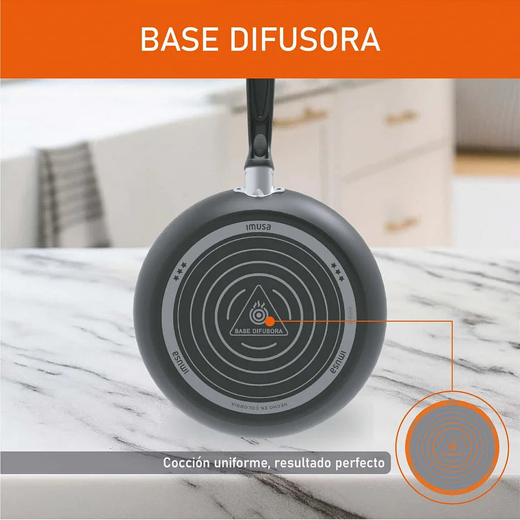 Set de Sartén 20cm Tapa Vidrio + Cacerola 14cm Easy Cook Imusa 4