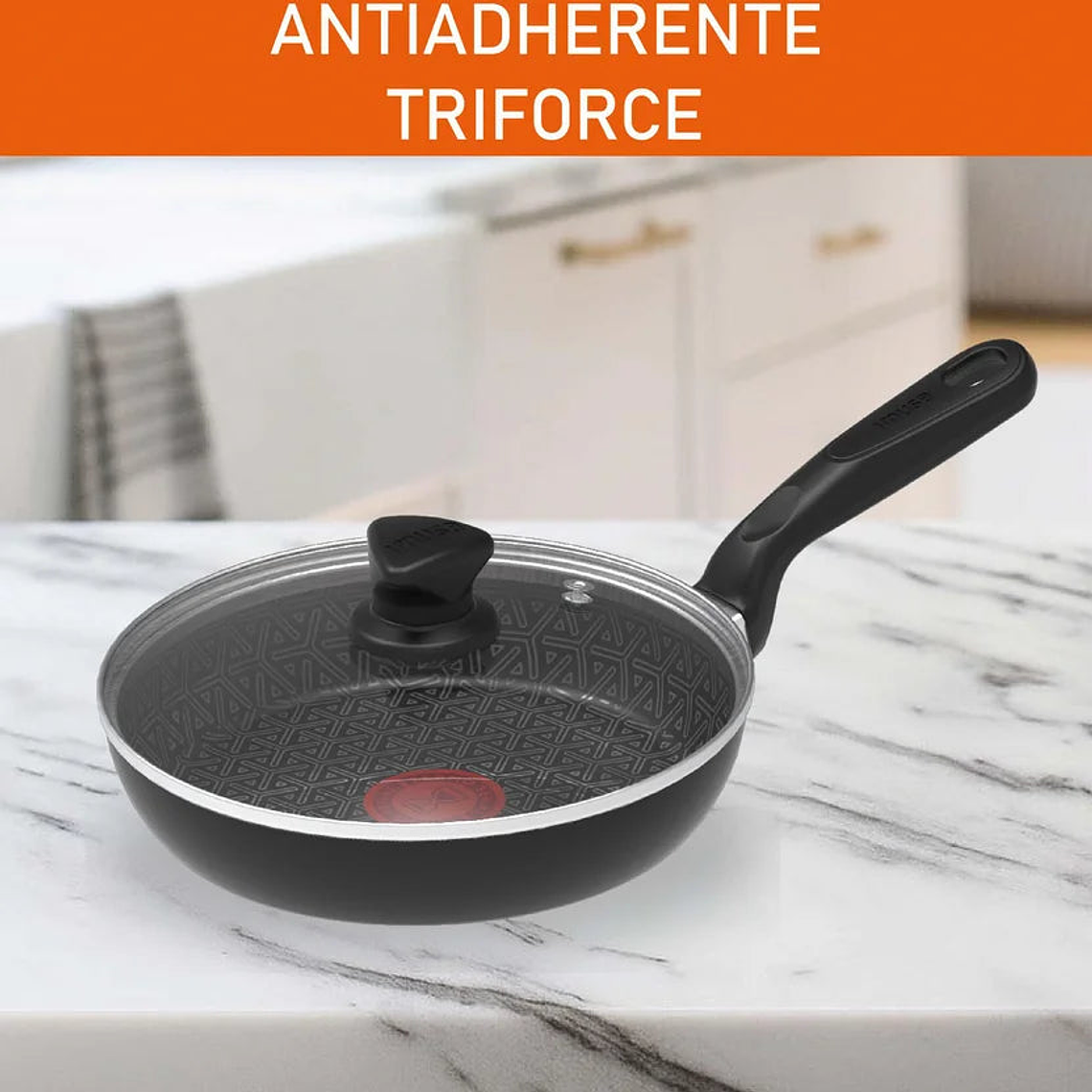 Set de Sartén 20cm Tapa Vidrio + Perol 10cm Tapa Vidrio Easy Cook Imusa 4