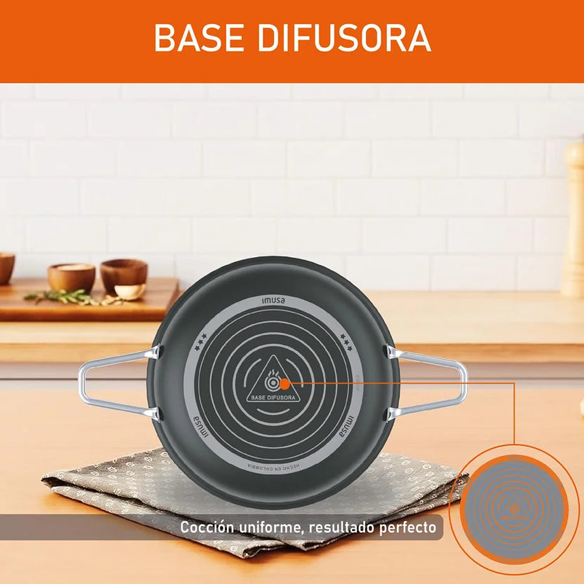 Set de Sartén 20cm Tapa Vidrio + Cacerola 14cm Easy Cook Imusa 6