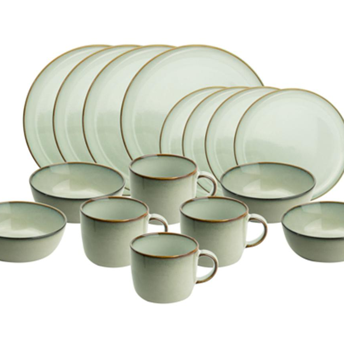 Vajilla 16 piezas cerámica beige 1