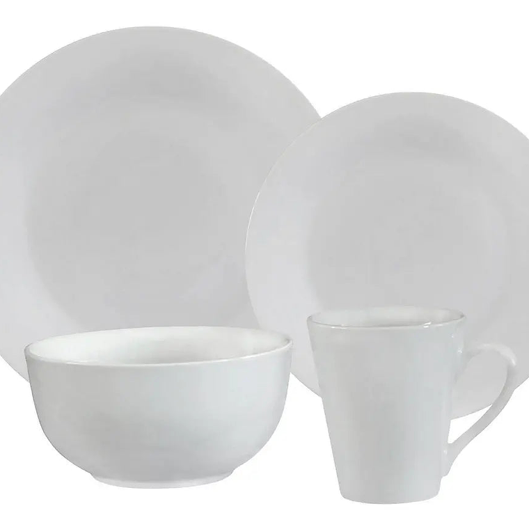 Vajilla 16 piezas blanco Cotidiana 1