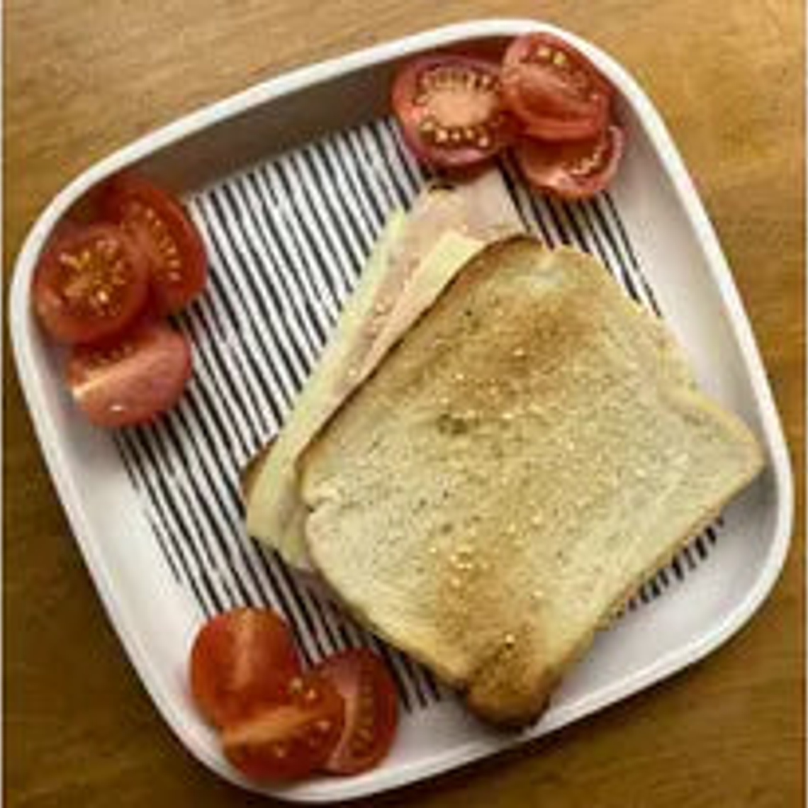 Plato biobamboo Rayas blanco/negro 18.1x2 cm 2