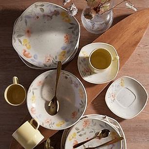 Vajilla Corona Alisa 4 puestos 20 piezas