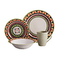 Vajilla Corona Étnica 4 Puestos 16 Piezas - Miniatura 1