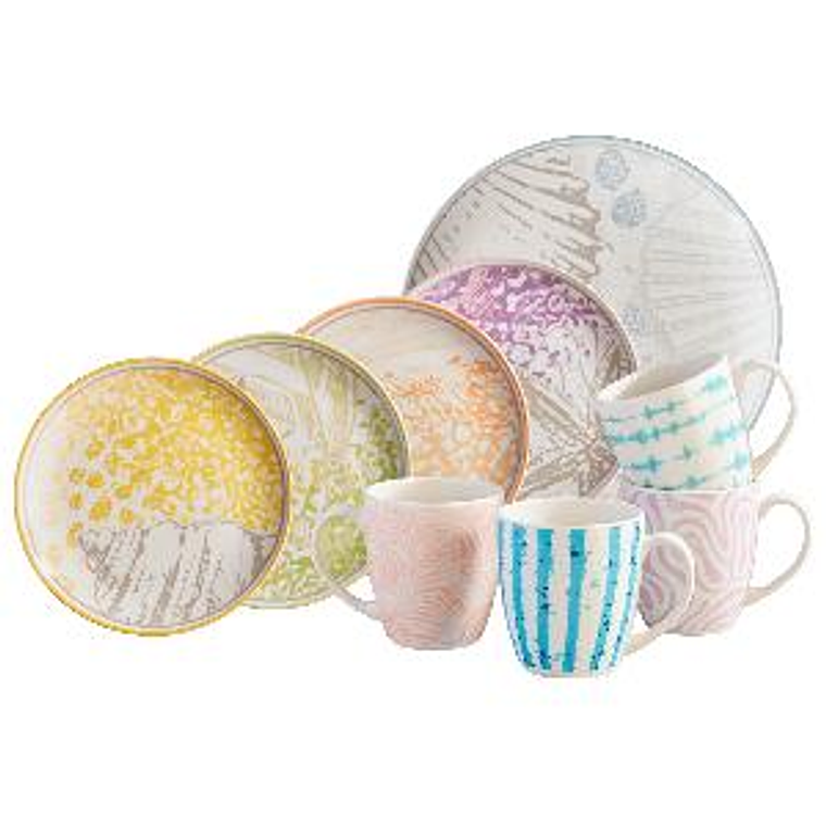 Combo Set 5 Platos Marina + 4 Mugs Yaku 1