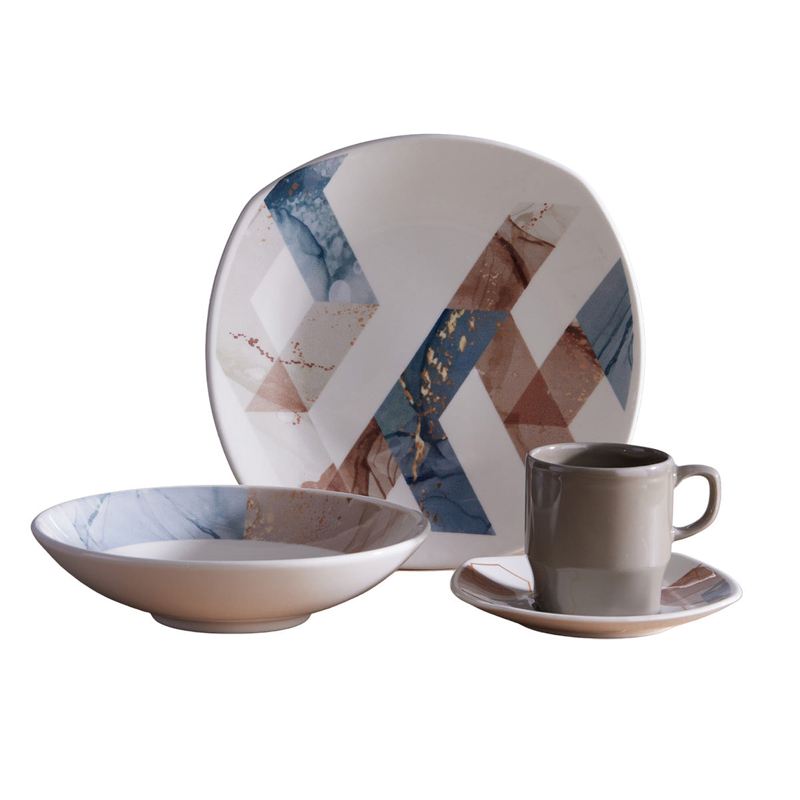 Vajilla Corona Lois 4 puestos 16 piezas 2