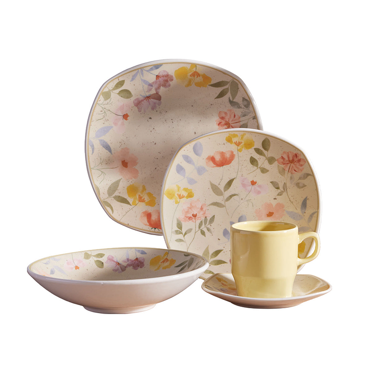 Vajilla Corona Alisa 4 puestos 20 piezas 4