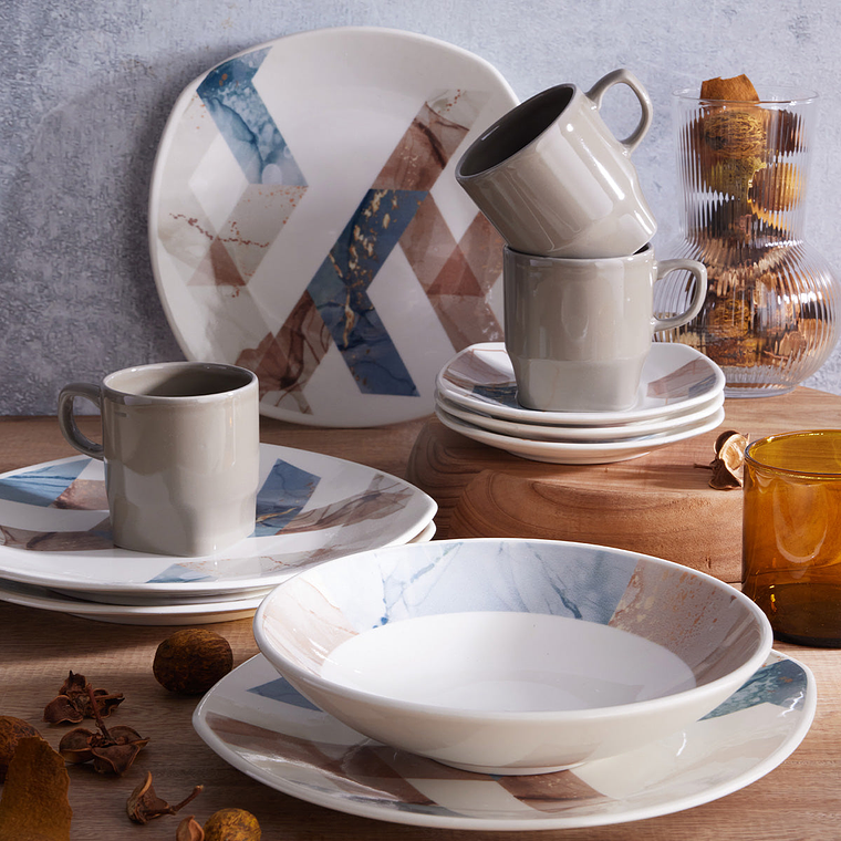 Vajilla Corona Lois 4 puestos 16 piezas 3