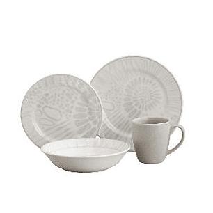 Vajilla Corona Amonita 4 puestos 16 piezas