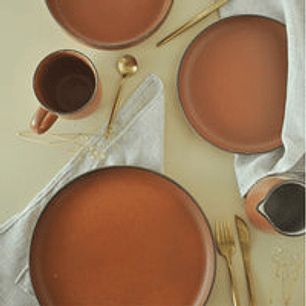 Juego de loza 25 piezas Vajilla Cerámica Toscana